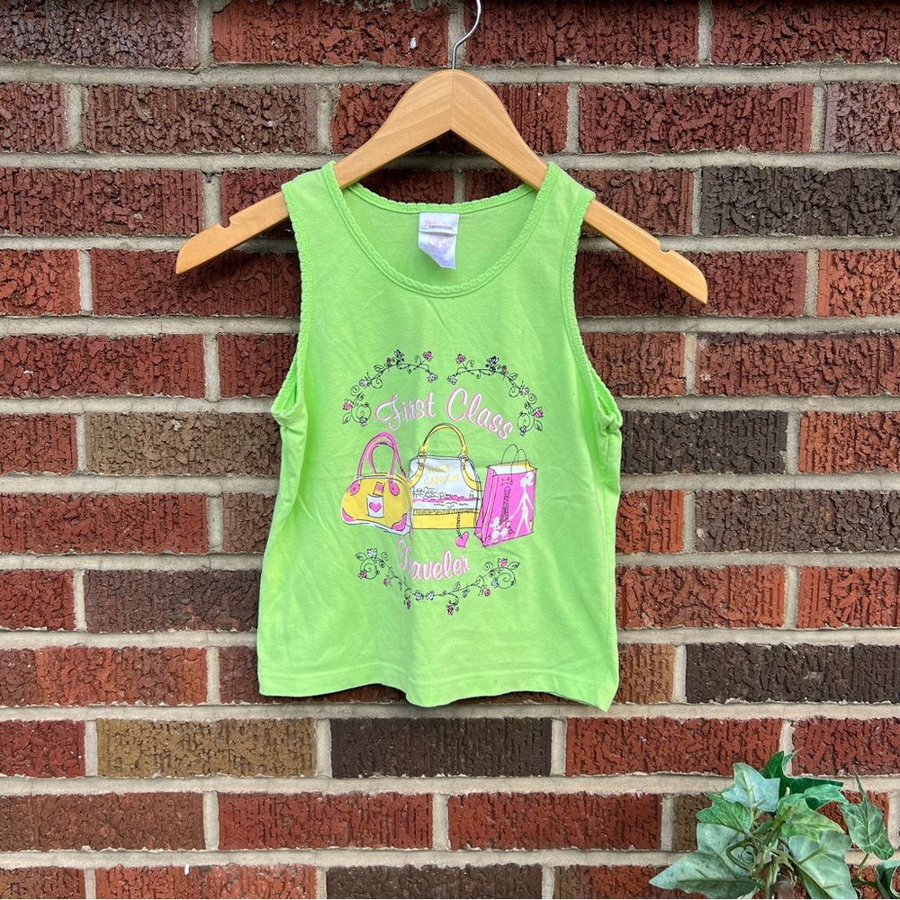 Girl Connection Light Green Luggage First Class Traveler Tank Top